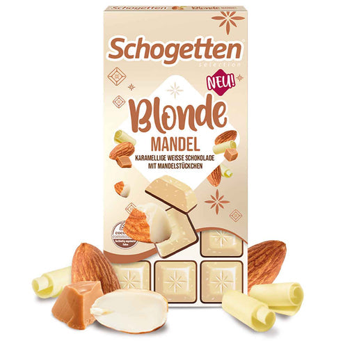 Schogetten Blonde White Chocolate Almond 100g (GERMANY) - Emerald Ventures MN LLC
