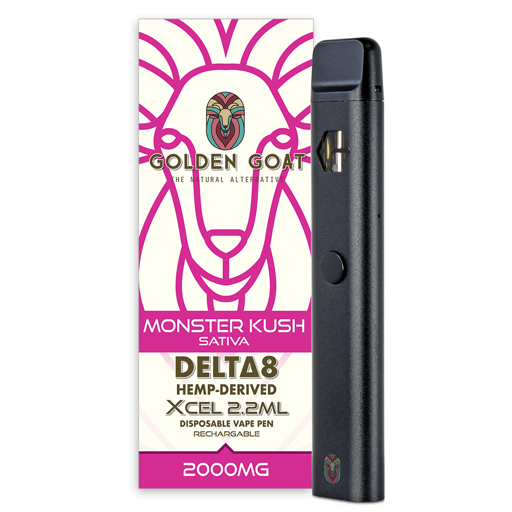 Delta-8 THC Vape Device - 2000mg - Rechargeable & Disposable - Monster Kush