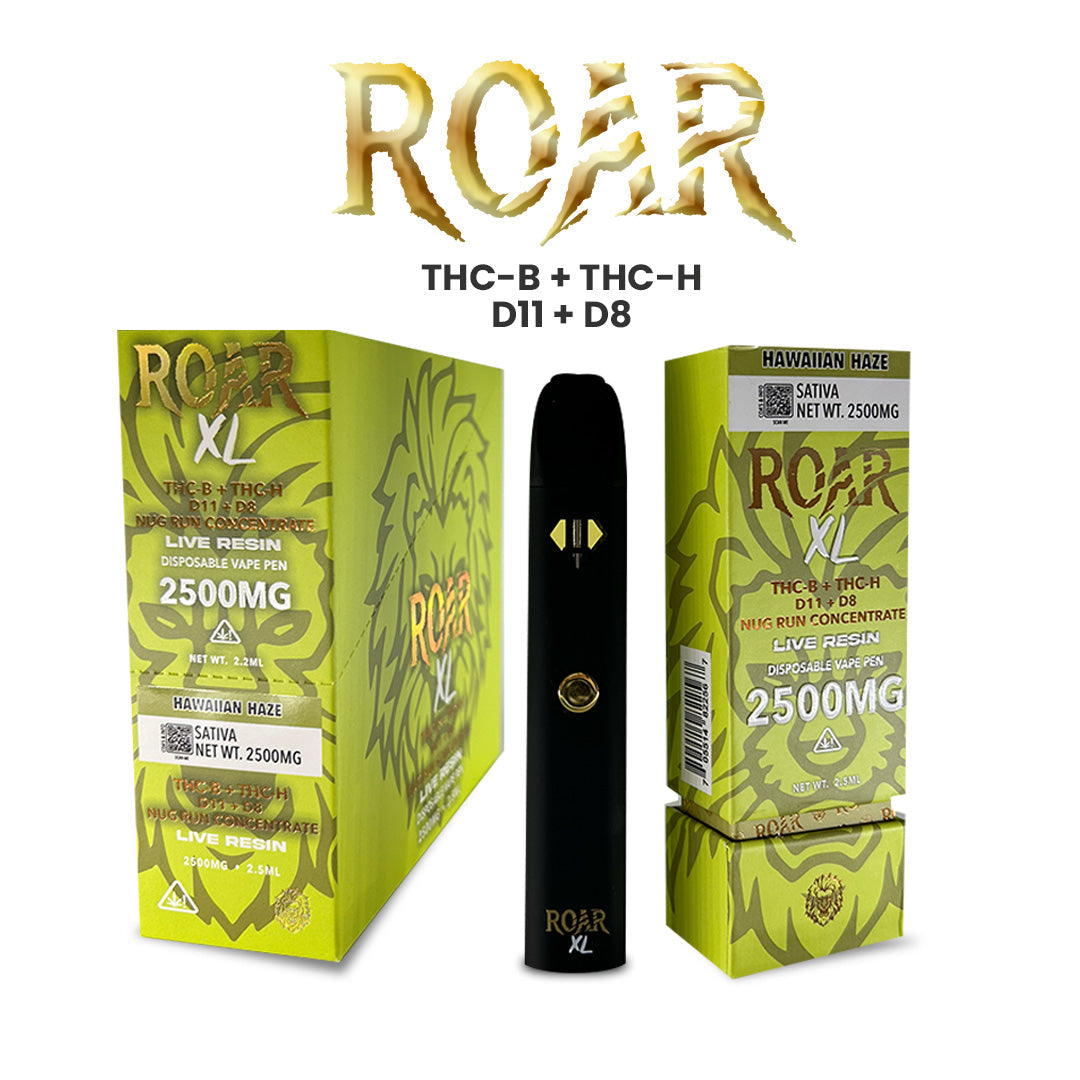 Roar XL THC-P + D8 2500mg Disposable Vape - Hawaiian Haze