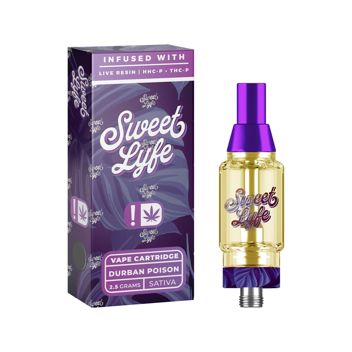 Sweet Life Durban Poison Sativa 2.5ml Vape Cartridges