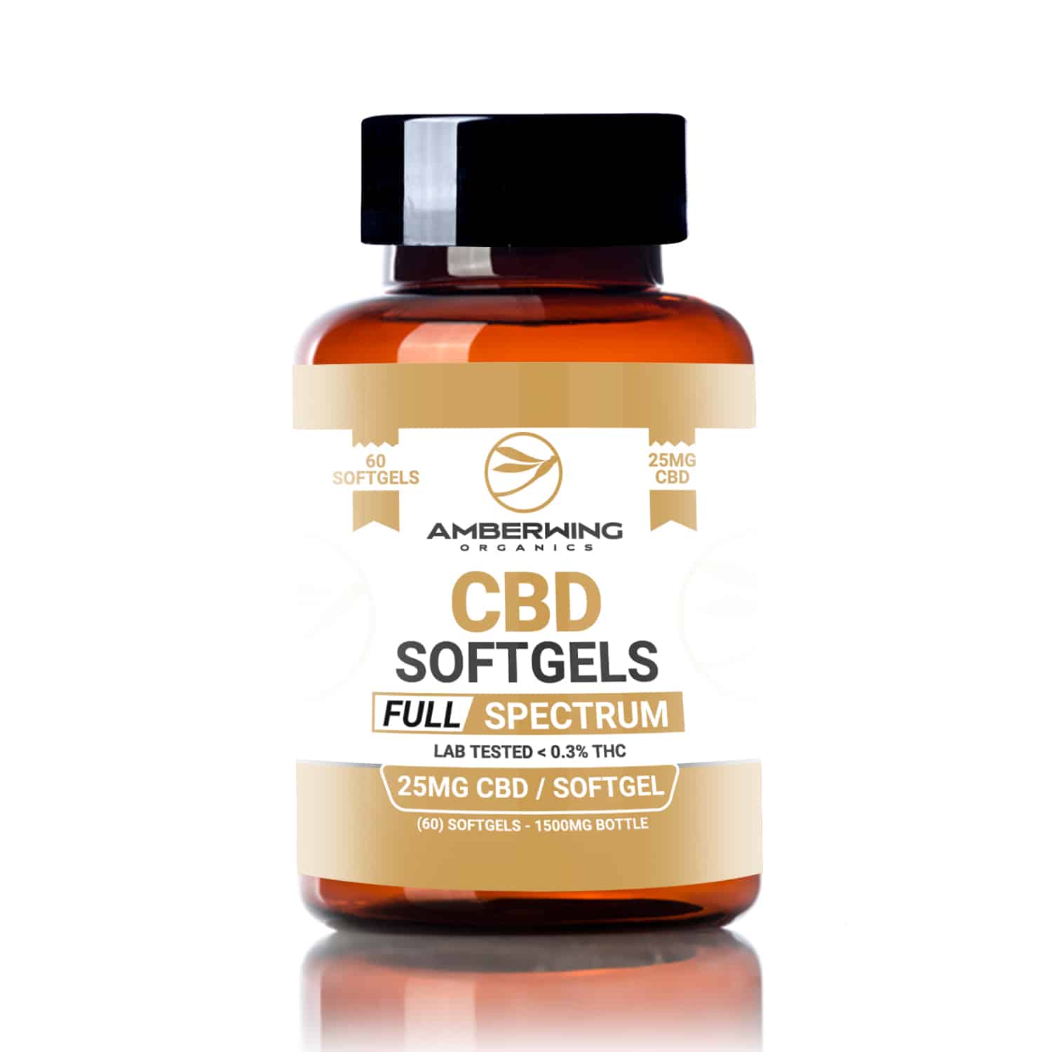 a bottle of cbd softgels full spectrum