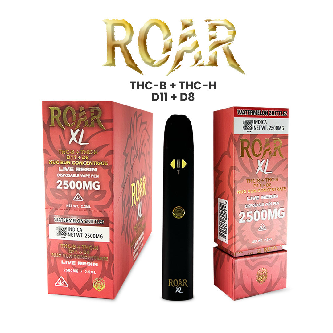 Roar XL THC-P + D8 2500mg - Watermelon Zkittlez Disposable Vape