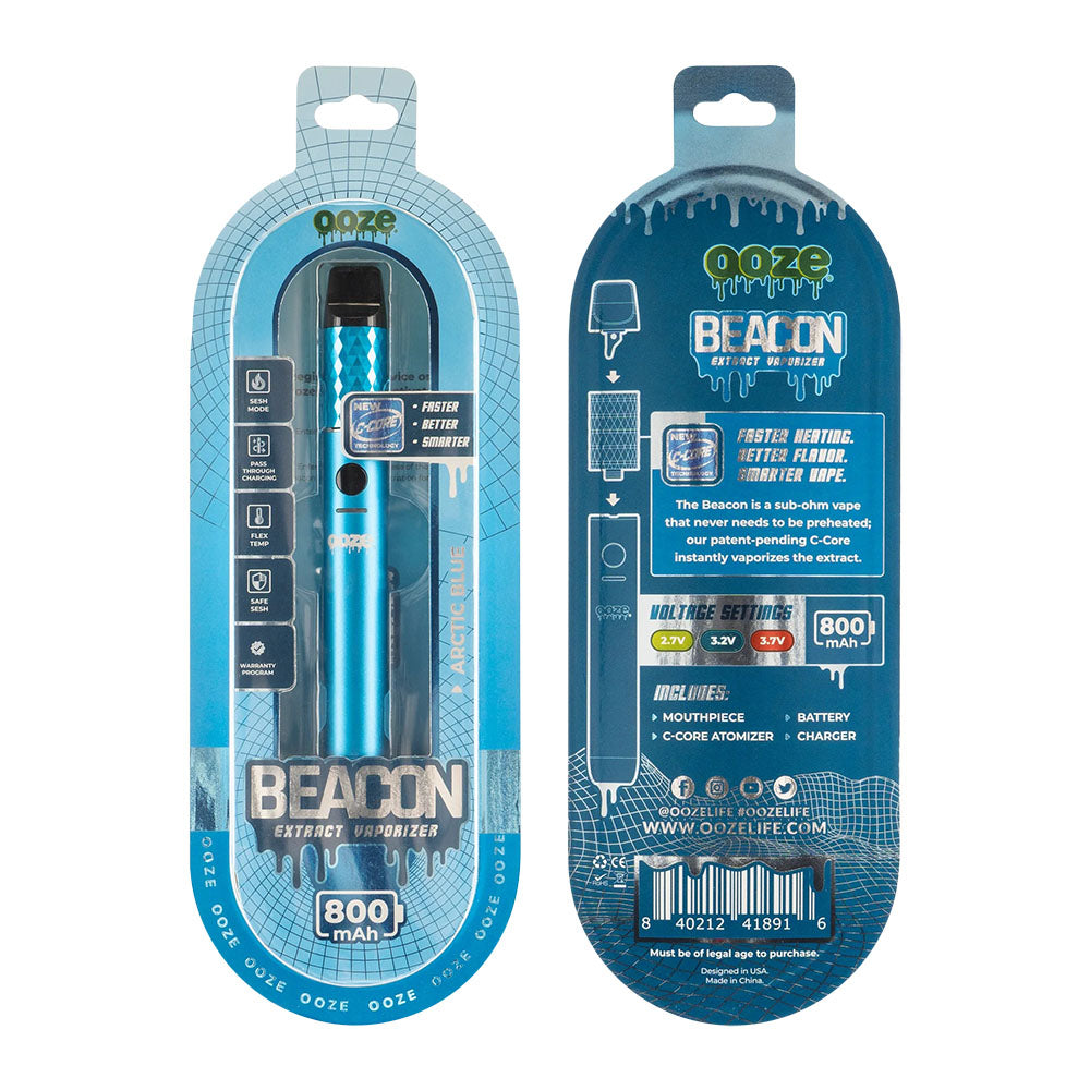 a blue electric toothbrush in a packaging