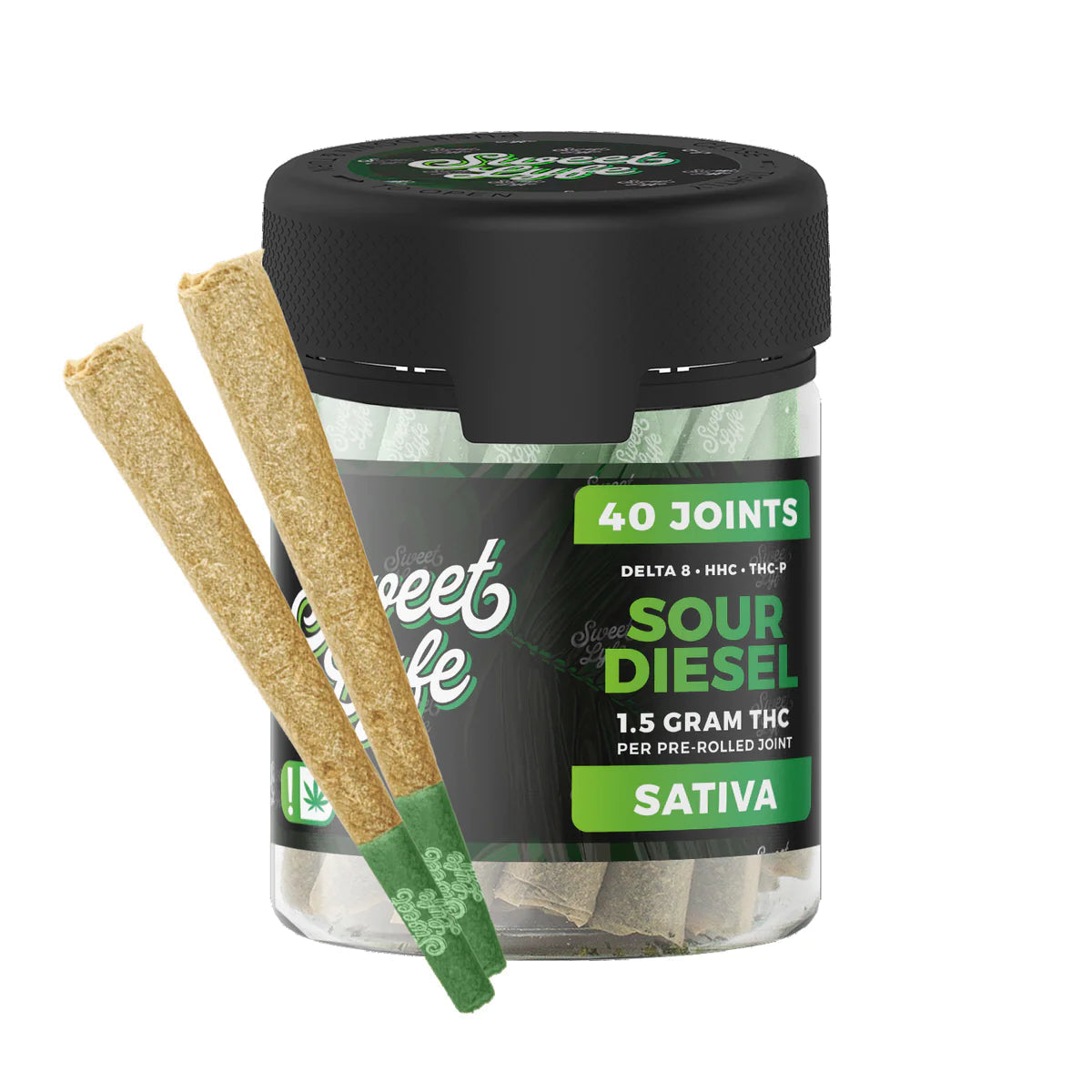 Sweet Lyfe 40-Pack Joints - 1.5g per Joint - Sour Diesel - Sativa