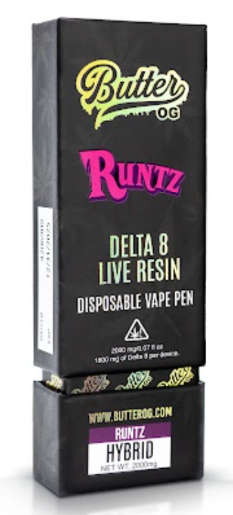 Butter OG Delta 8 Live Resin Disposable Vape 2G - Runtz Hybrid