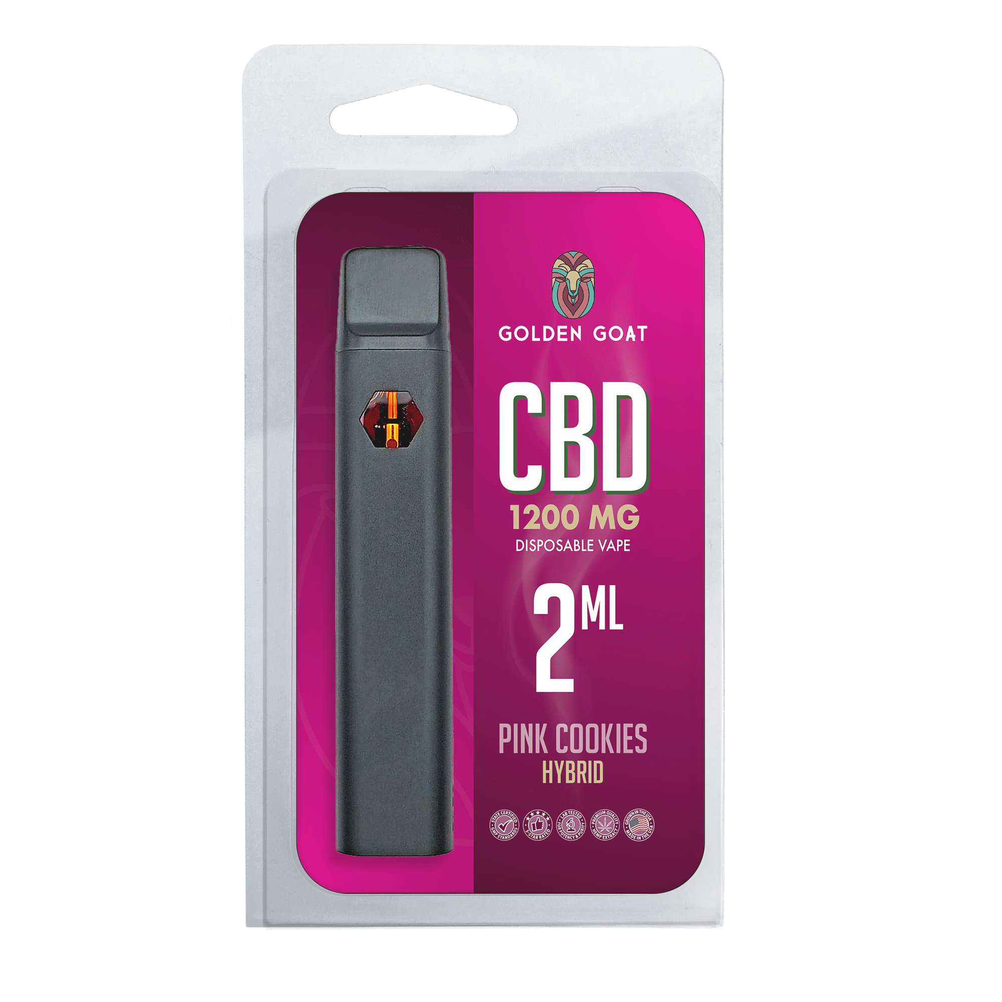 a package of cbd with a pink package