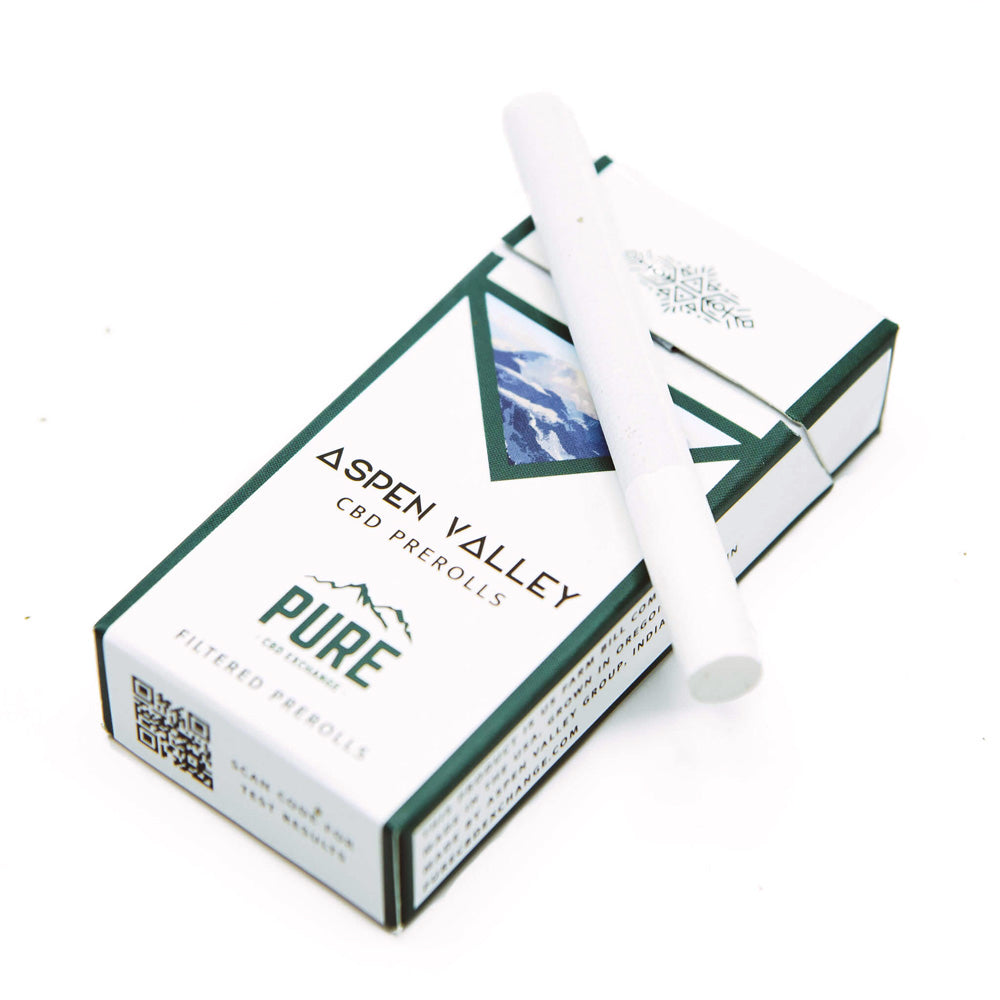 a box of pure white cigarettes on a white background