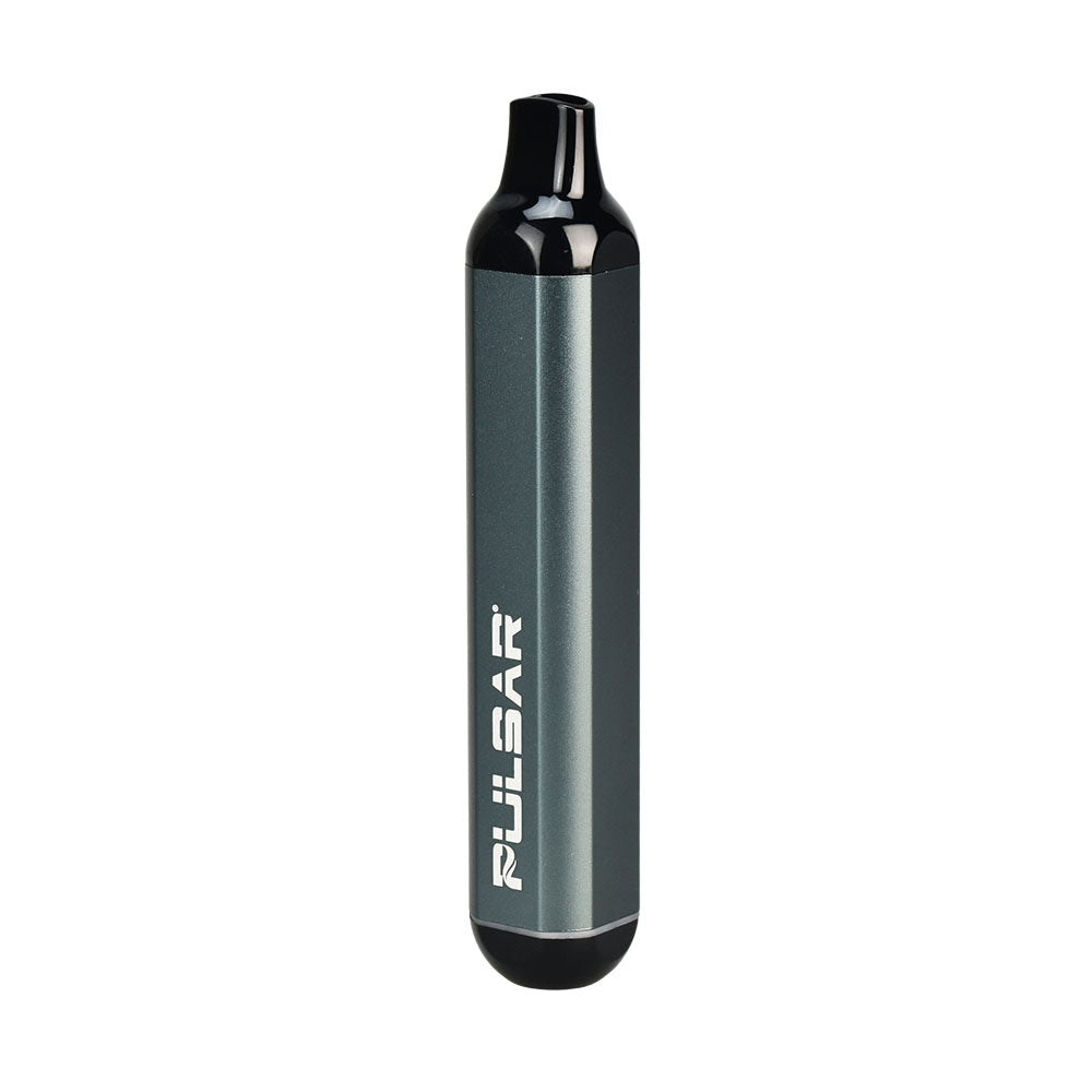 a black and silver water bottle on a white background