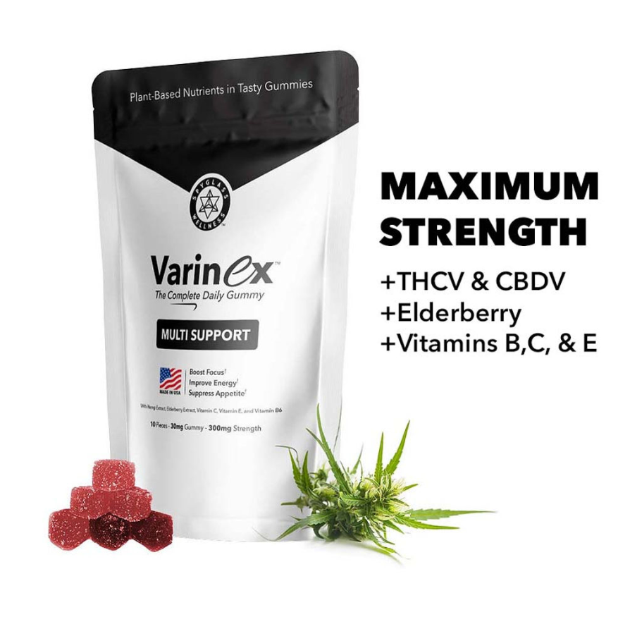 THCV+ Energy & Focus Gummies with VarinEx™ - 10 Chews (300mg)