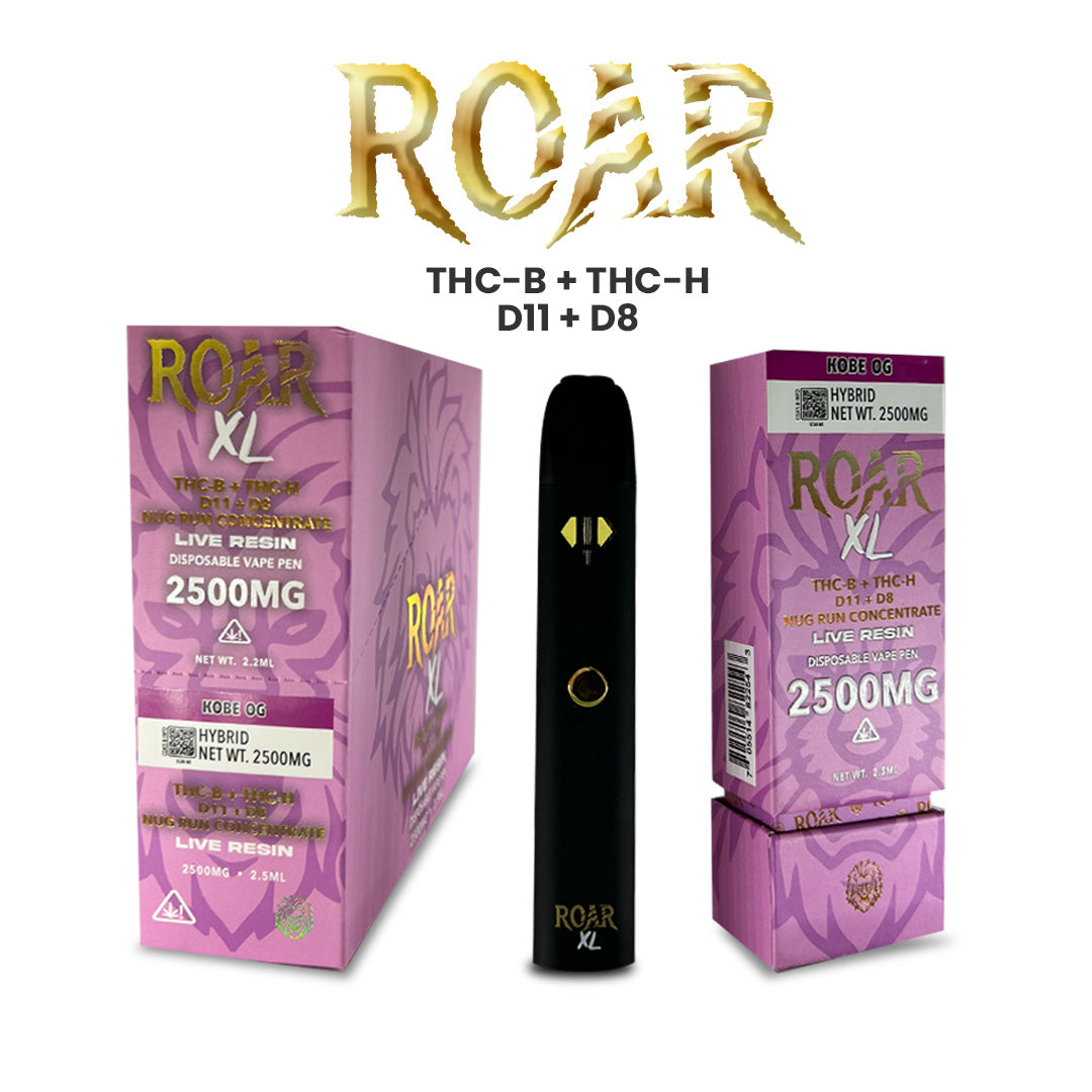 Roar XL THC-P + D8 2500mg - Kobe OG Disposable Vape