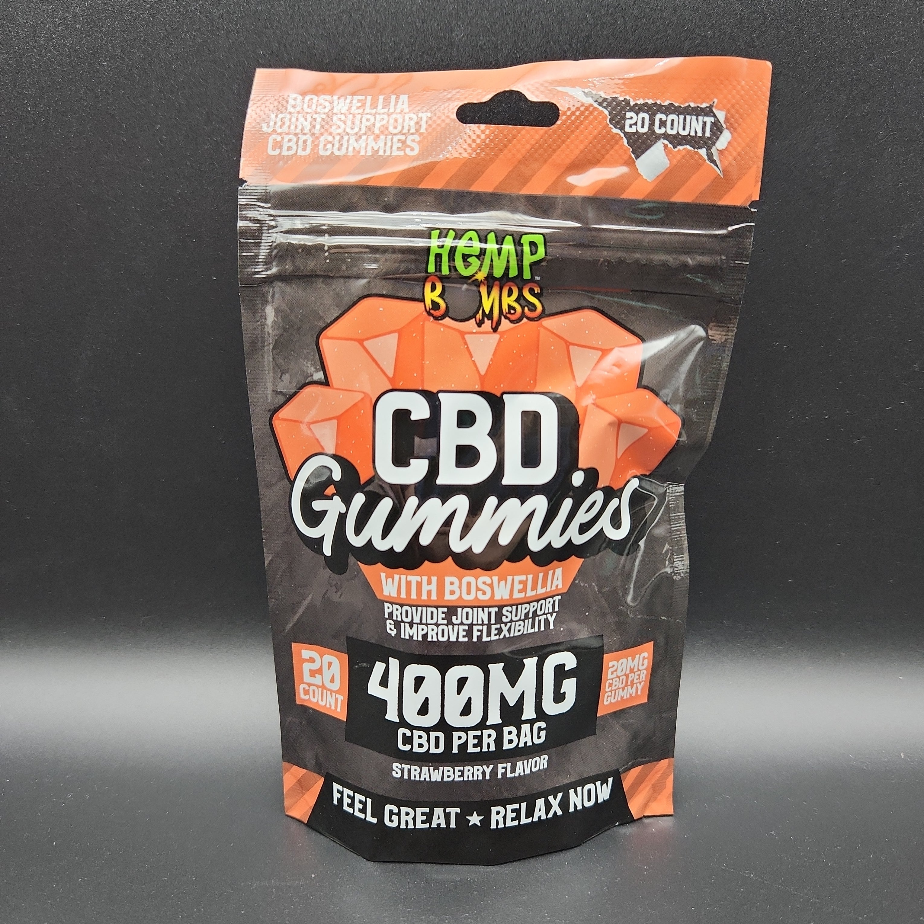 a bag of cbd gummies sitting on a table