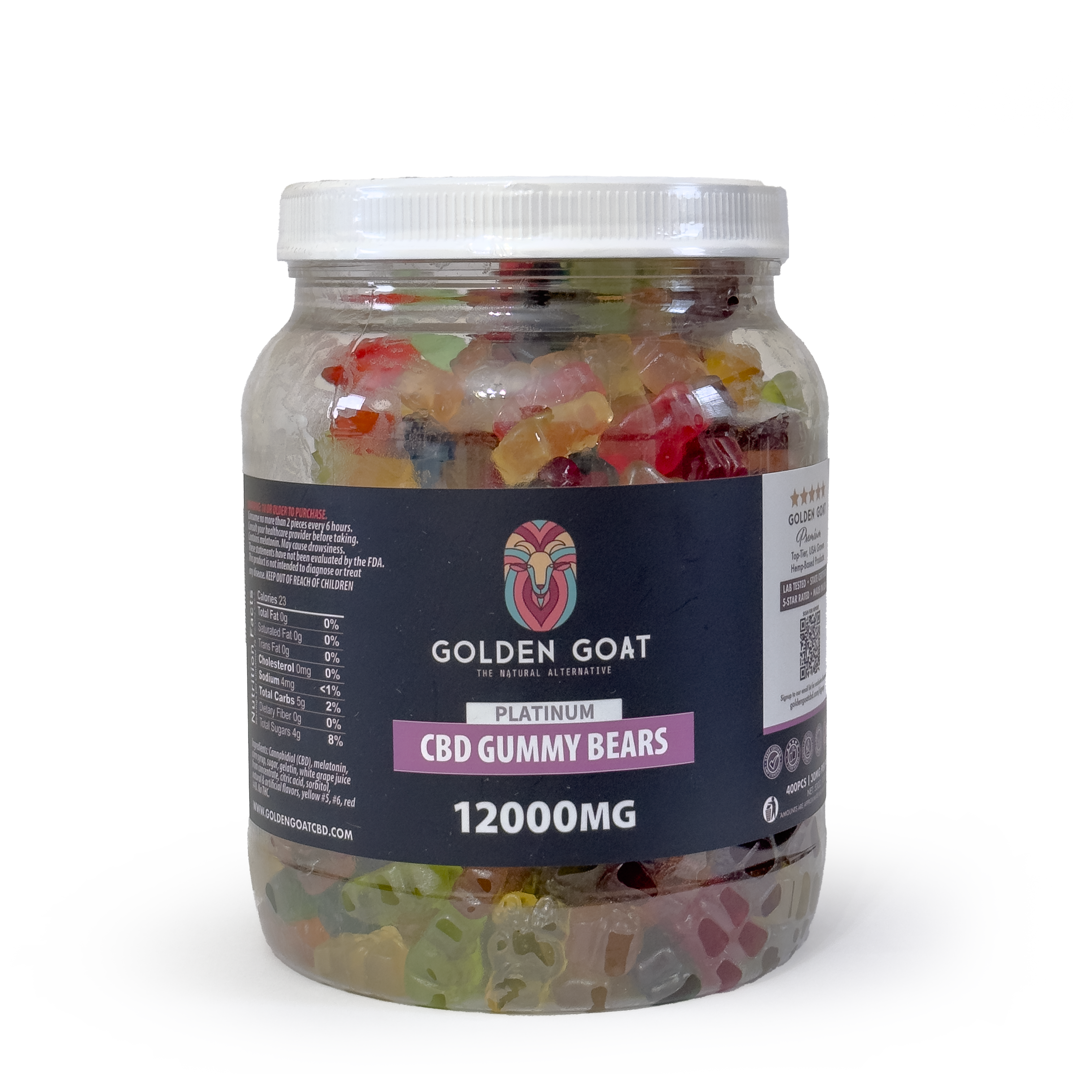 CBD Platinum Gummies - Clear Bears 12000MG