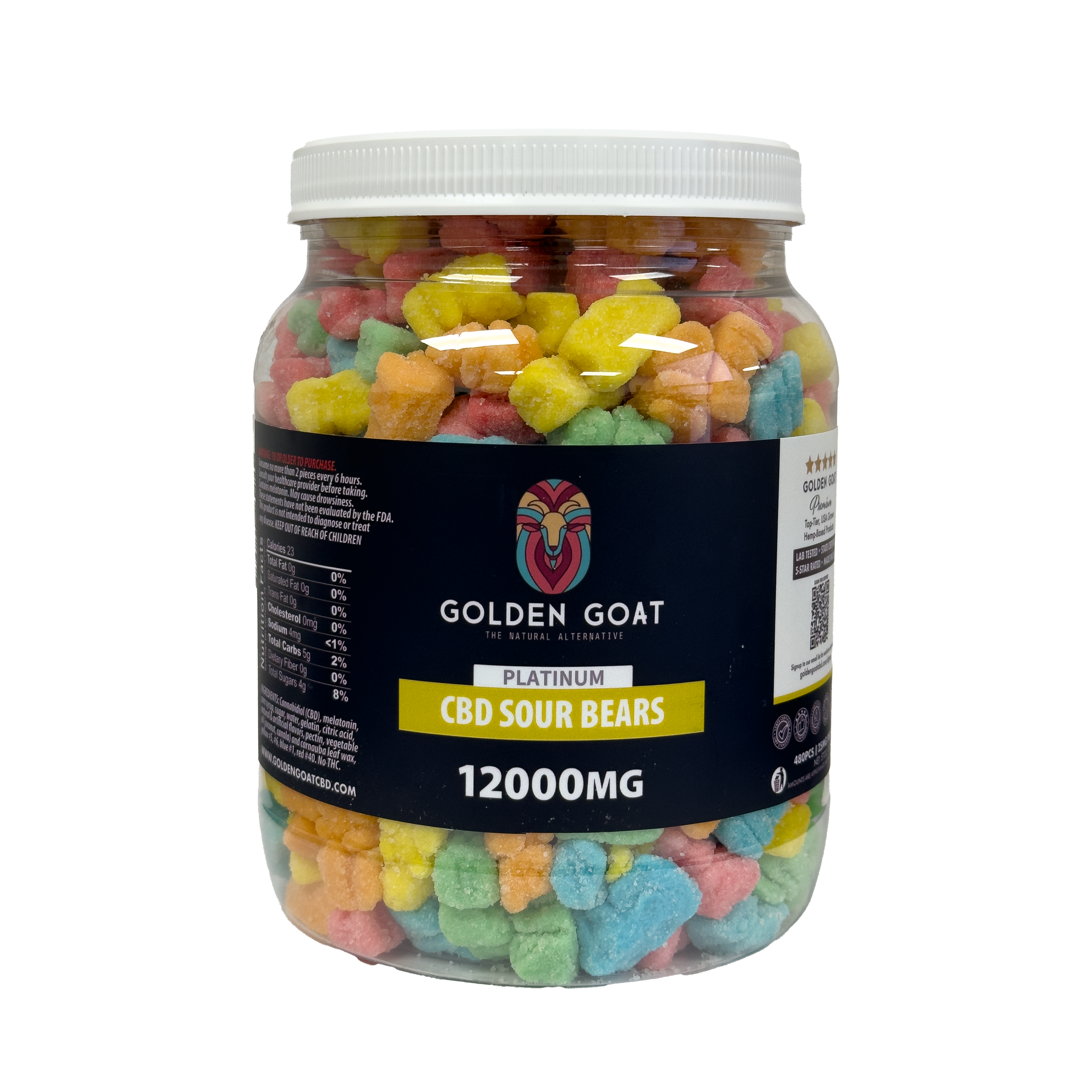 CBD Platinum Gummies - Sour Bears 12000MG - Emerald Ventures MN LLC