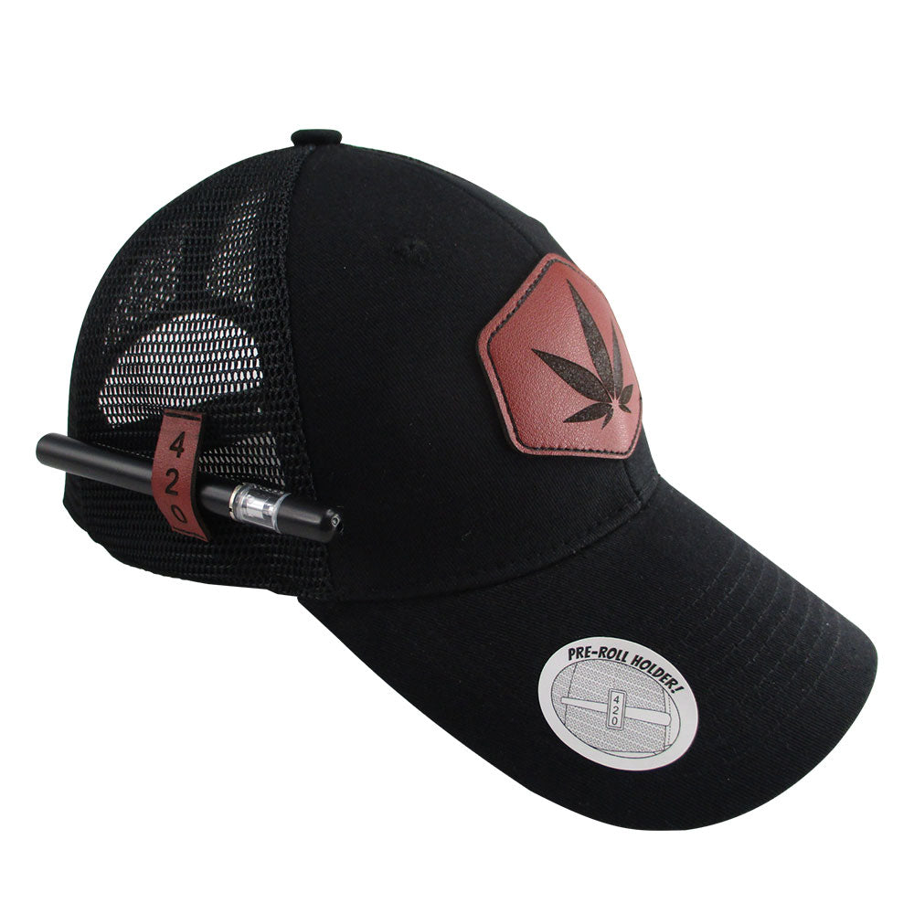 420 Pre-Roll Trucker Hat with Built-In Joint/Blunt Holder