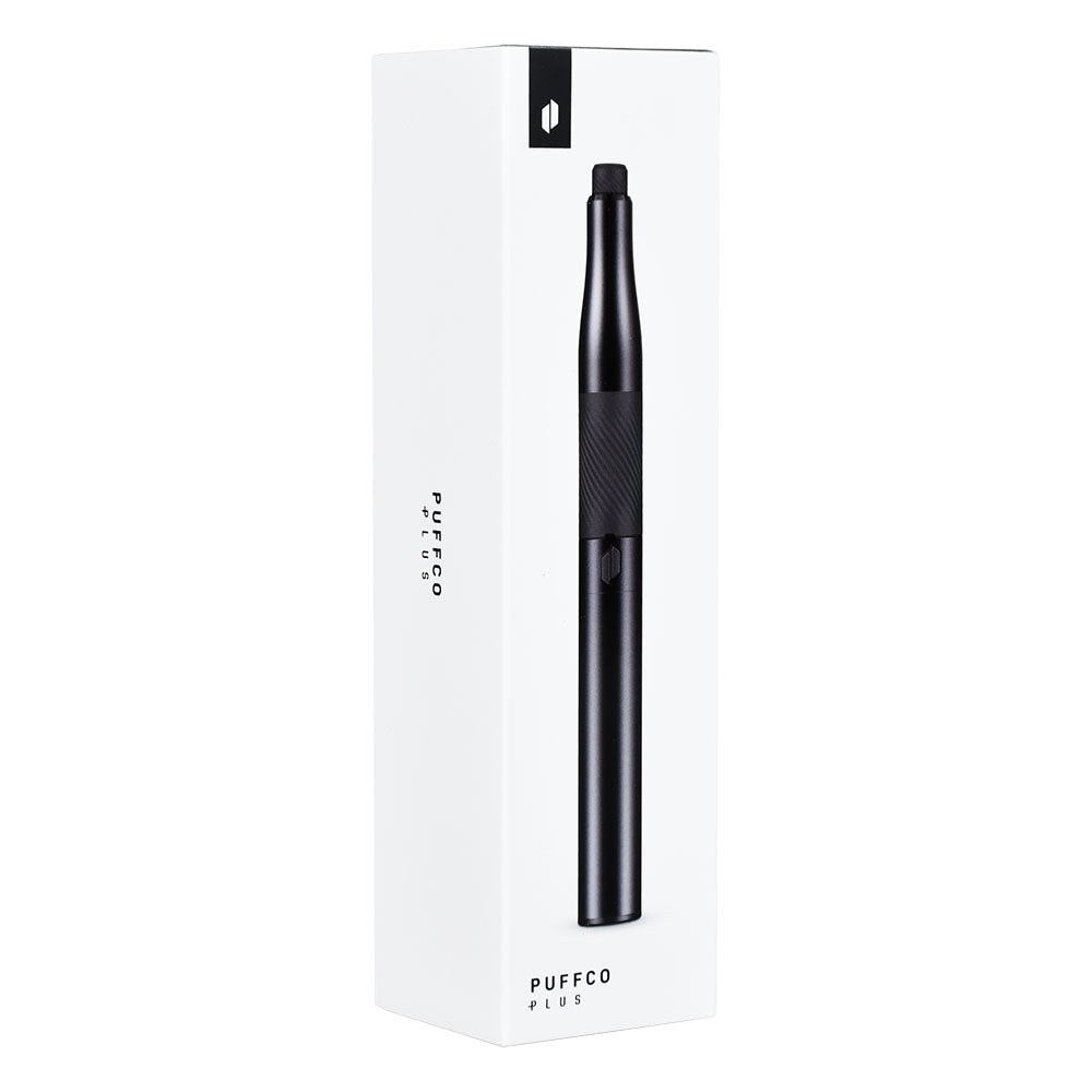 a black pen in a white box on a white background