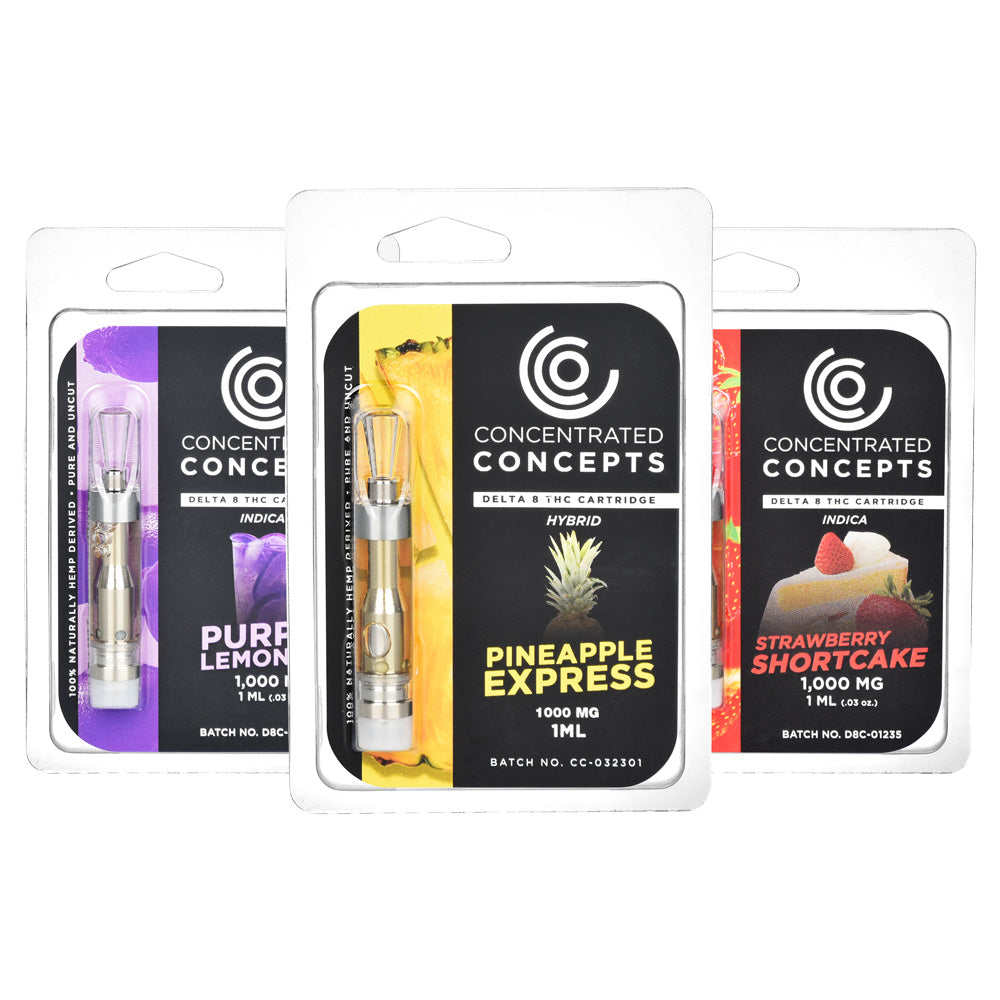 Concentrated Concepts Delta 8 Vape Cartridge - 1mL, 1000mg Delta-8 THC & Terpenes