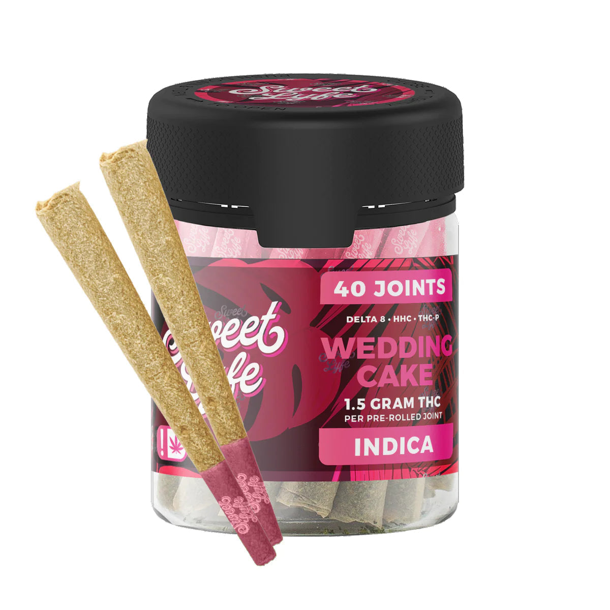 Sweet Lyfe 40-Pack Joints - 1.5g each - Wedding Cake Indica Hemp Blend