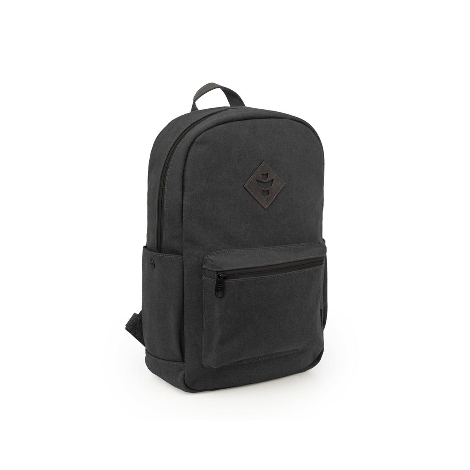 a black backpack on a white background