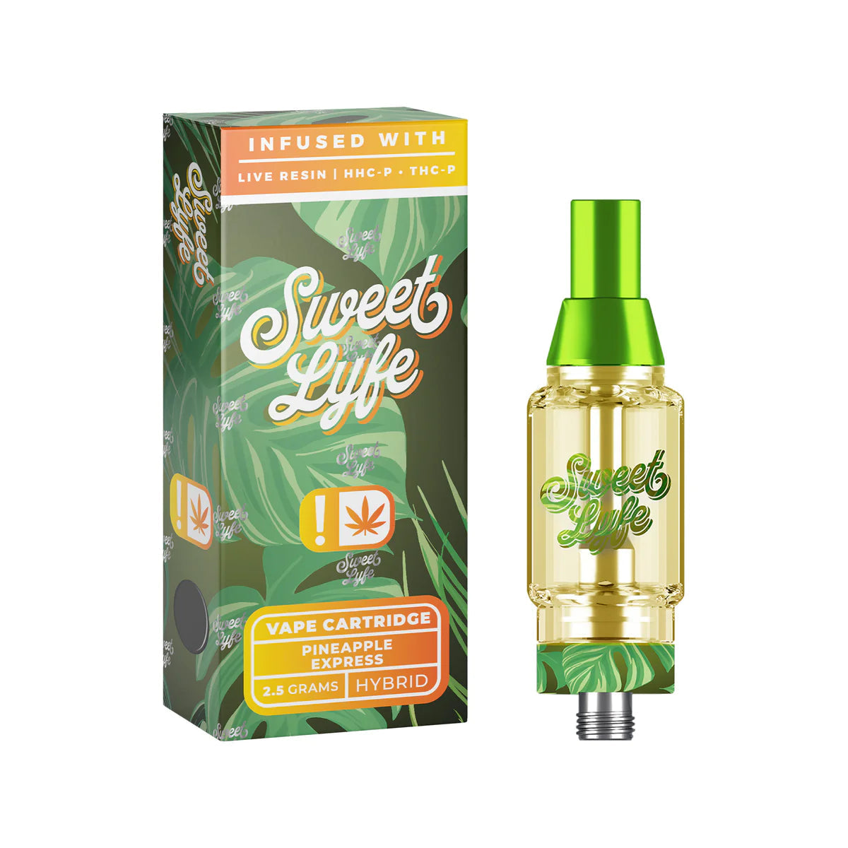 Sweet Life 2.5ml Vape Cartridges | Live Resin HHC-THC-P | Pineapple Express Hybrid