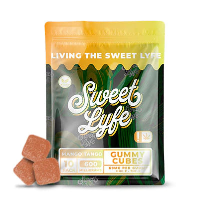 Vegan Gummies 600mg D8+HHC+THCP - Mango Tango Flavor