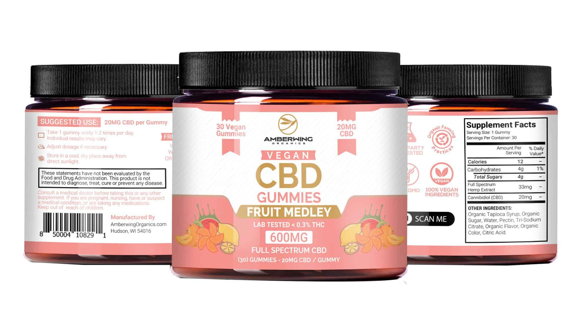 three jars of cbd gummies fruit medley