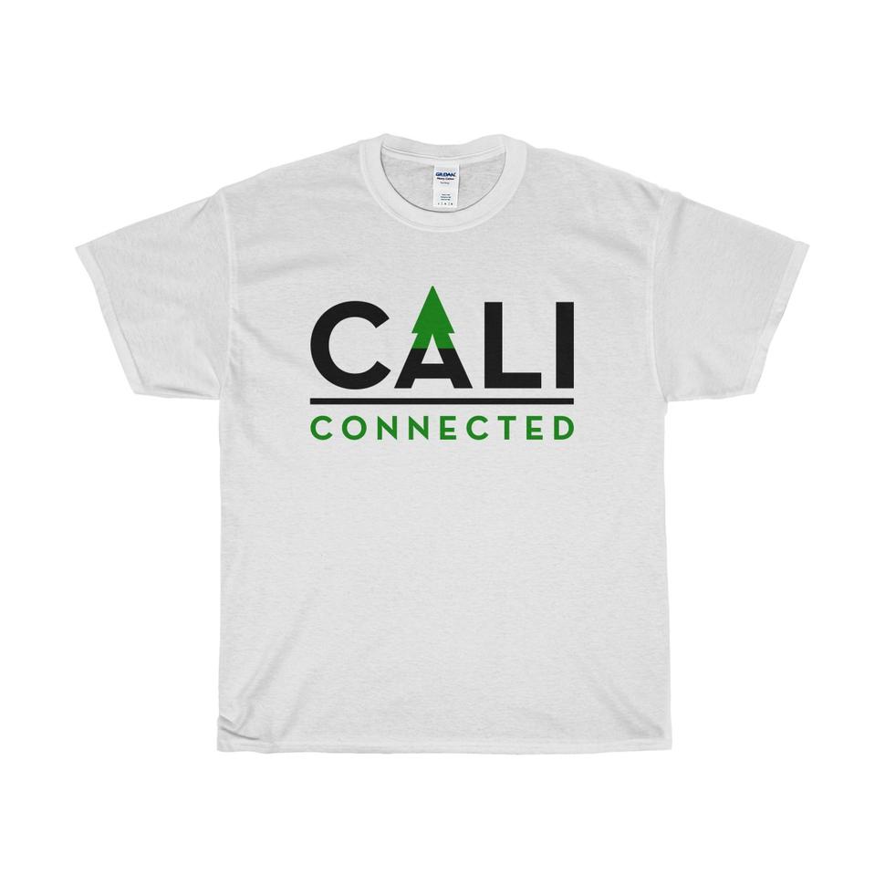 CaliConnected White Cotton T-Shirt