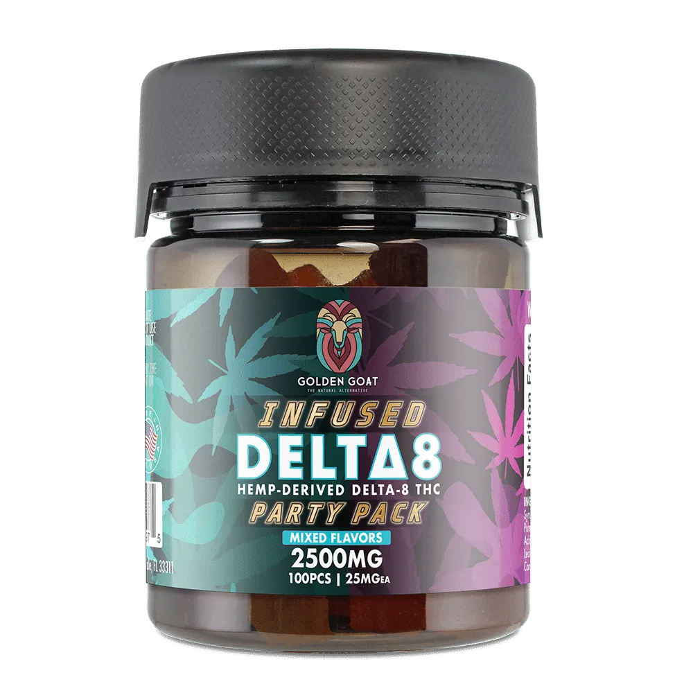 Infused Delta-8 Gummies - 2500mg Party Pack - Mixed Flavors - 100ct - Emerald Ventures MN LLC