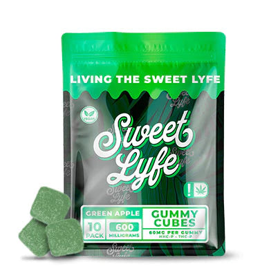 Vegan Gummies 600mg D8+HHC+THCP - Delicious Green Apple Flavor