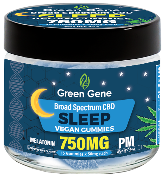 a jar of green gene sleep gums