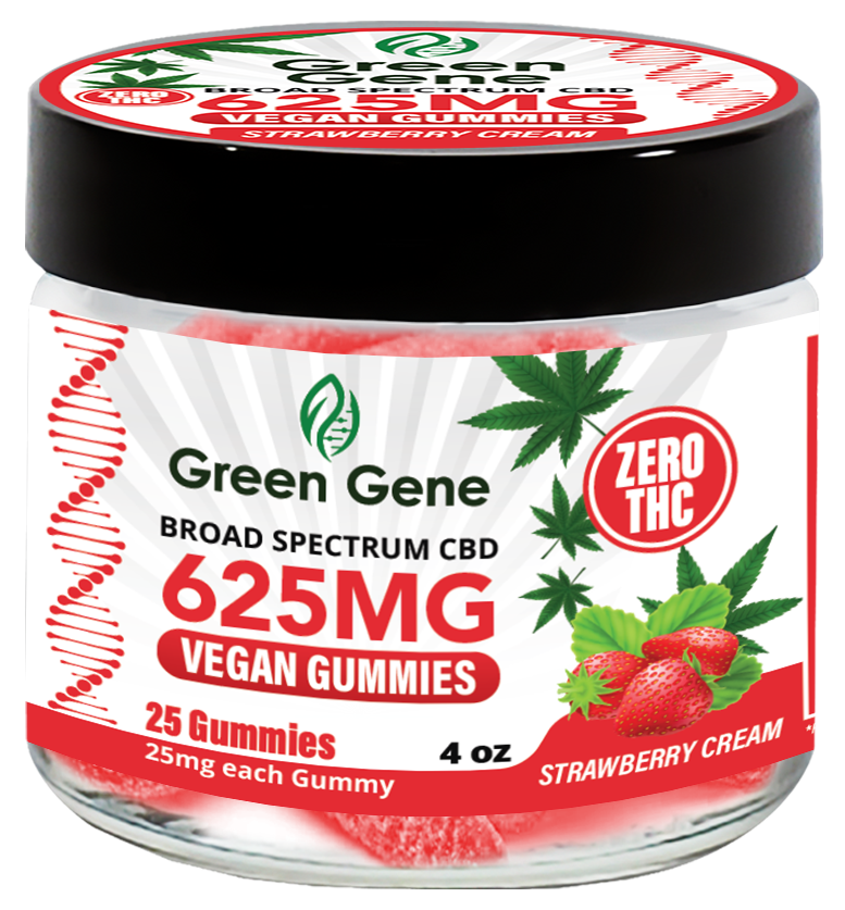 a jar of green gene cbd gummies