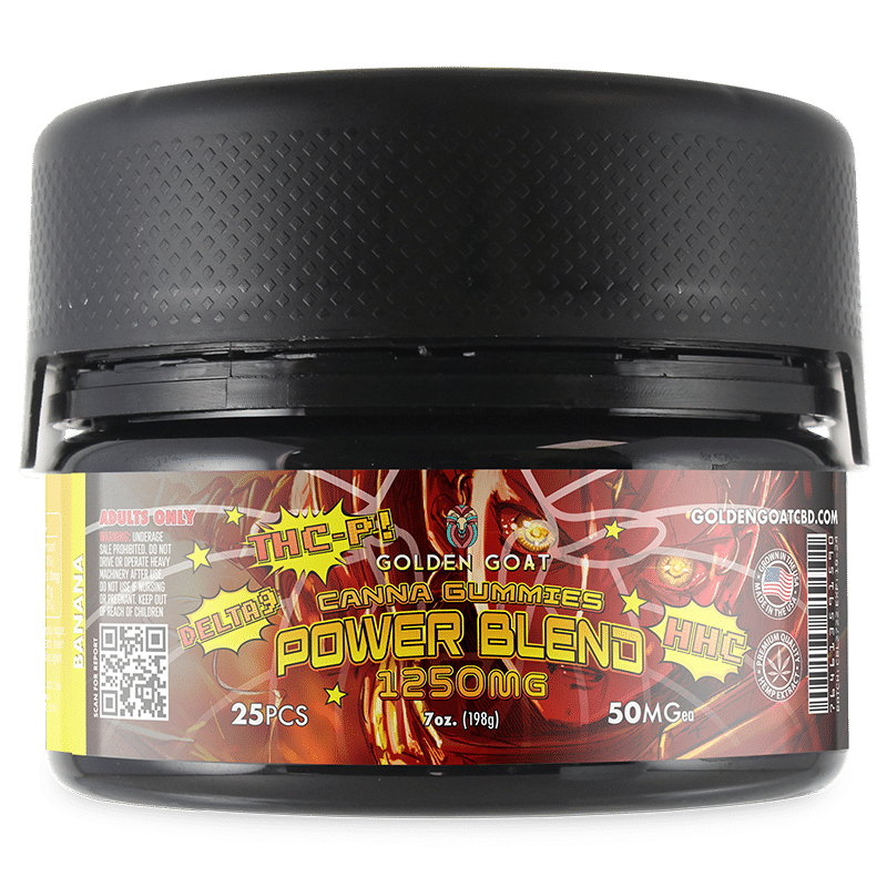 Powerful Blend Canna Gummies - 1250mg - Banana Flavor