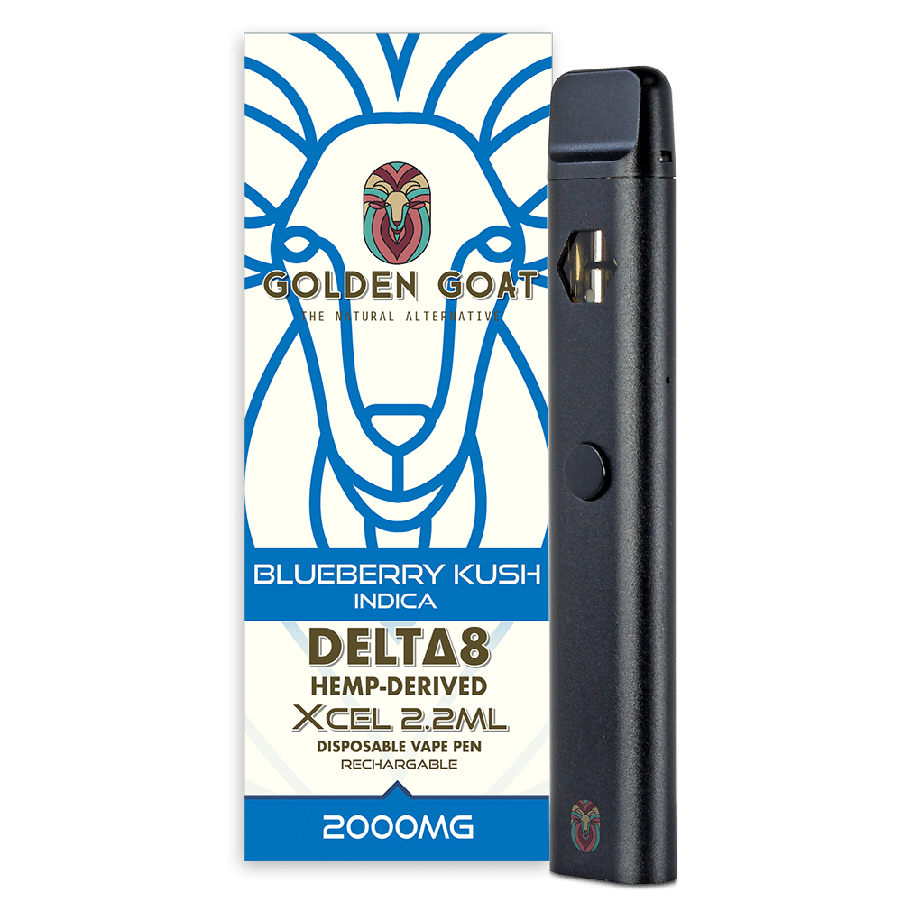 Delta-8 THC Vape Device - 2000mg - Rechargeable/Disposable - Blueberry Kush