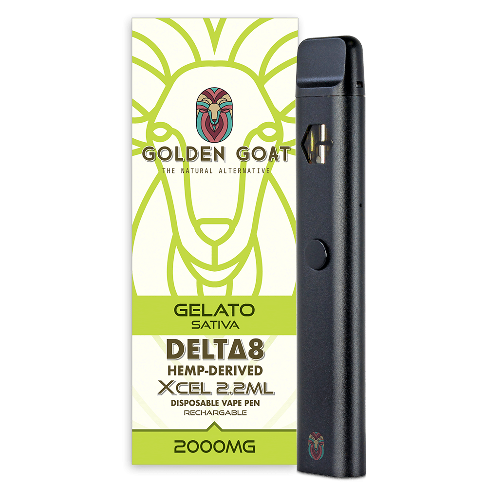 Delta-8 THC Vape Device 2000mg Gelato - Rechargeable/Disposable