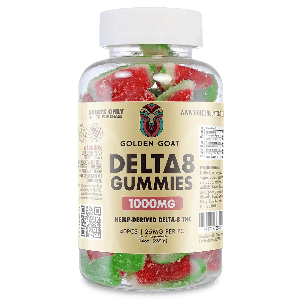 Delta 8 THC Watermelon Slices Gummies - 1000mg Potency - Emerald Ventures MN LLC