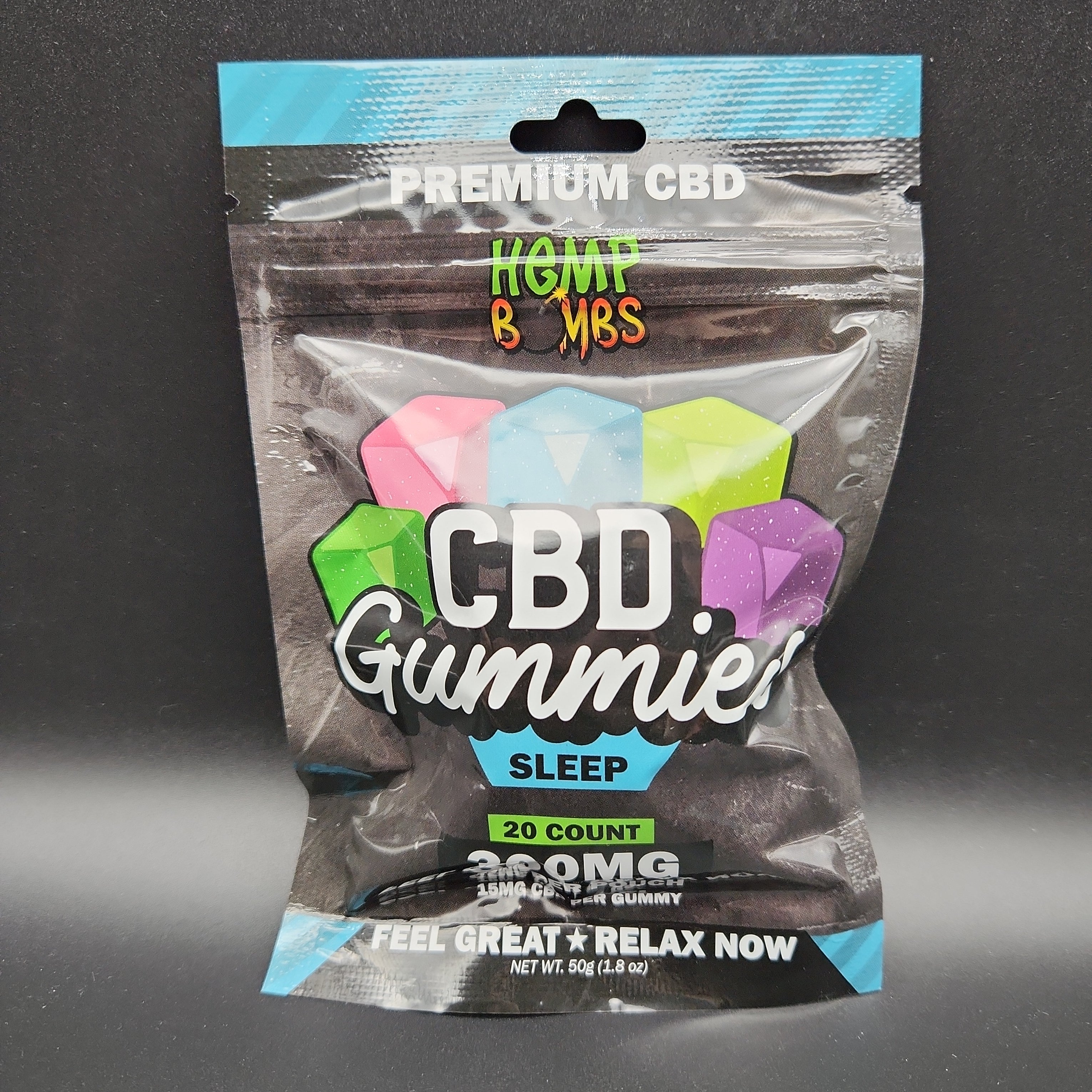 a bag of cbd gummies sitting on top of a table