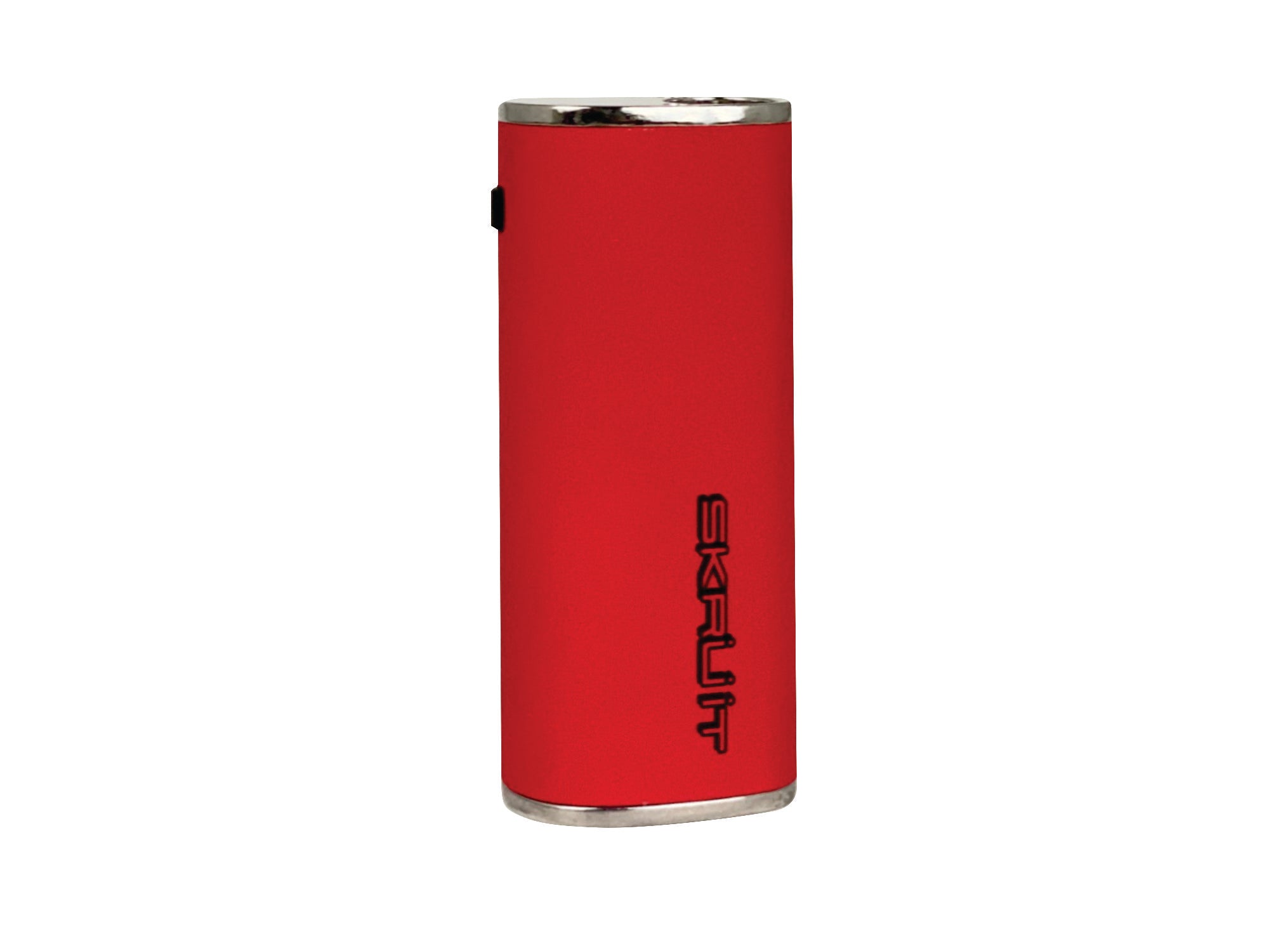 a red lighter on a white background