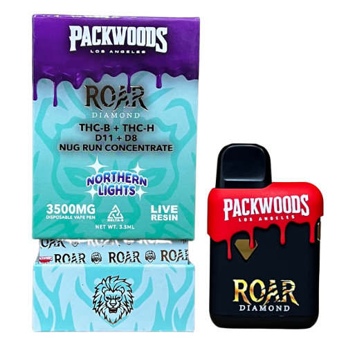 Roar x Packwoods Nug Run Concentrate 3500mg Live Resin THC-B + THC-H - Northern Lights