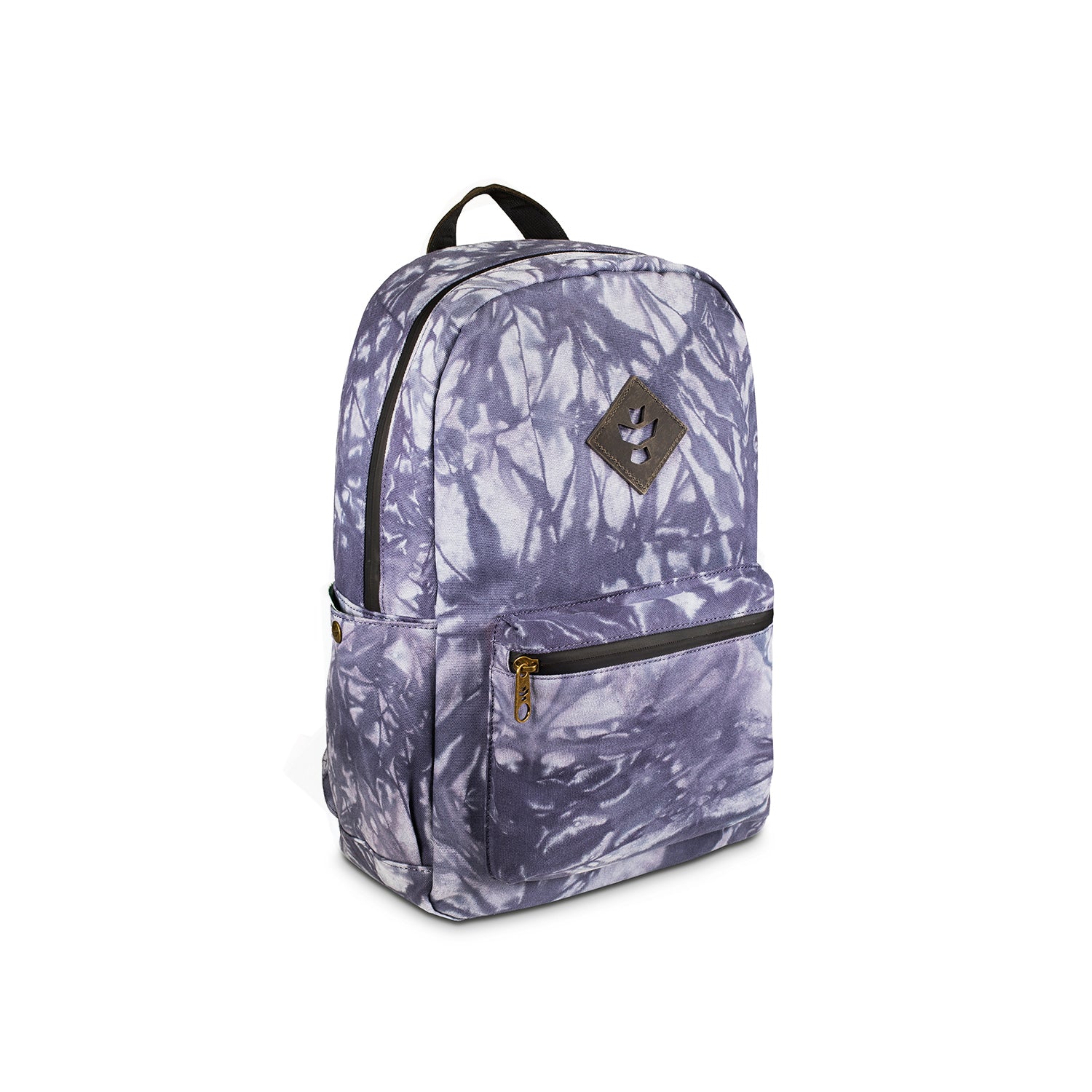 a backpack with a tie dye pattern on it