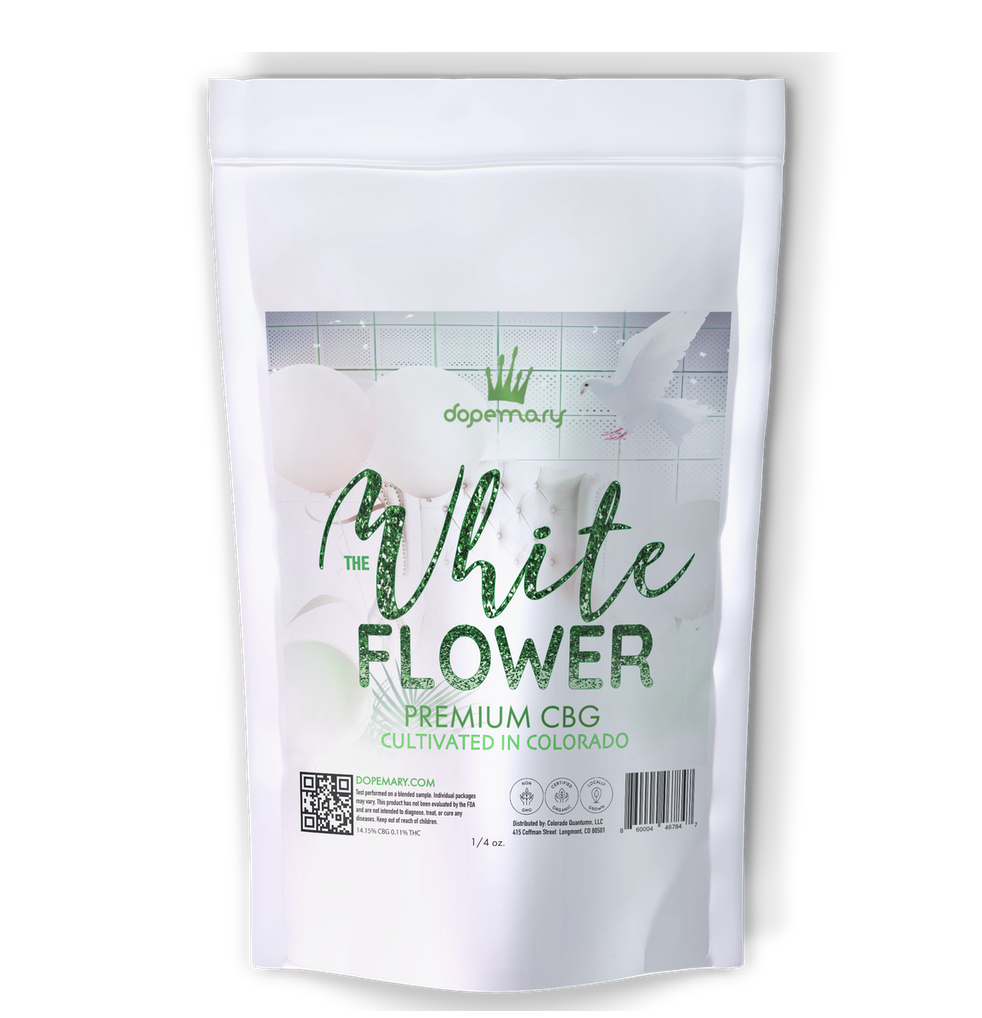 White Organic CBG Hemp Flower - 14.15% CBG, 0.11% THC - 100% Organic & Non-GMO