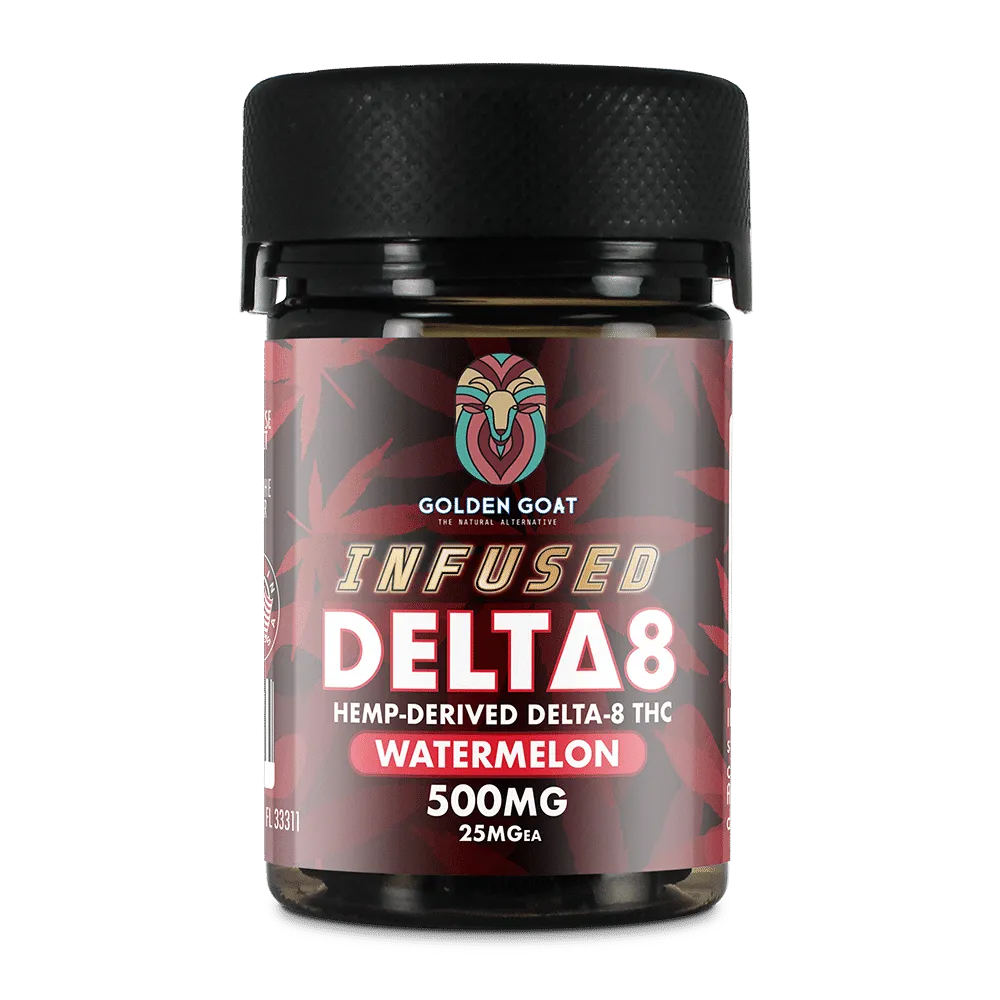 Infused Delta-8 Gummies - Watermelon Flavor - 500mg - 20 Count - Emerald Ventures MN LLC