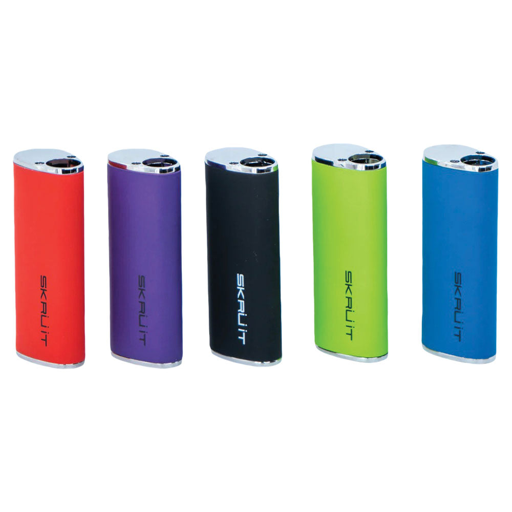 four different colors of lighters in a row