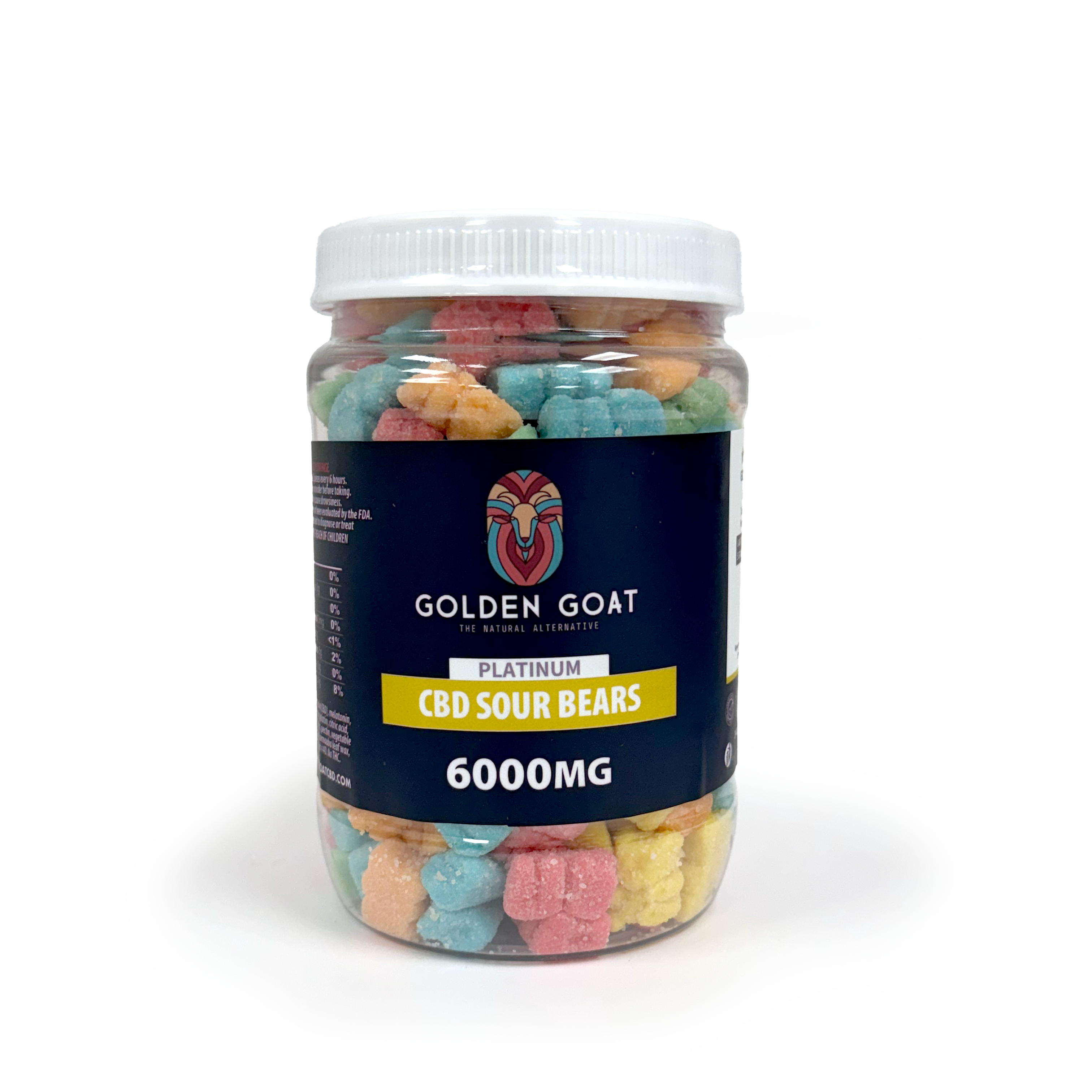 CBD Platinum Gummies - Sour Bears 6000MG