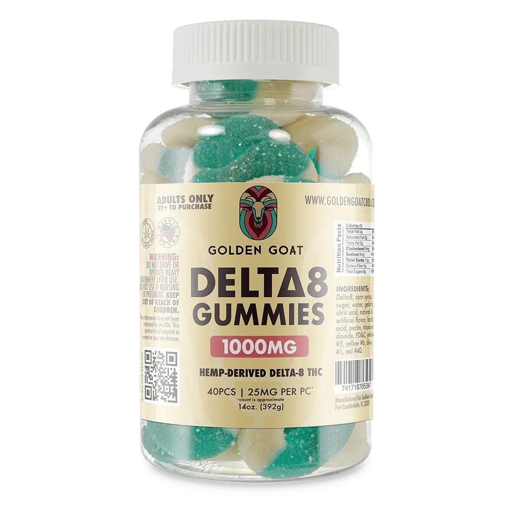 Delta 8 Gummies 1000mg - Blue Raspberry Rings - Therapeutic Delta 8 THC* Gummies