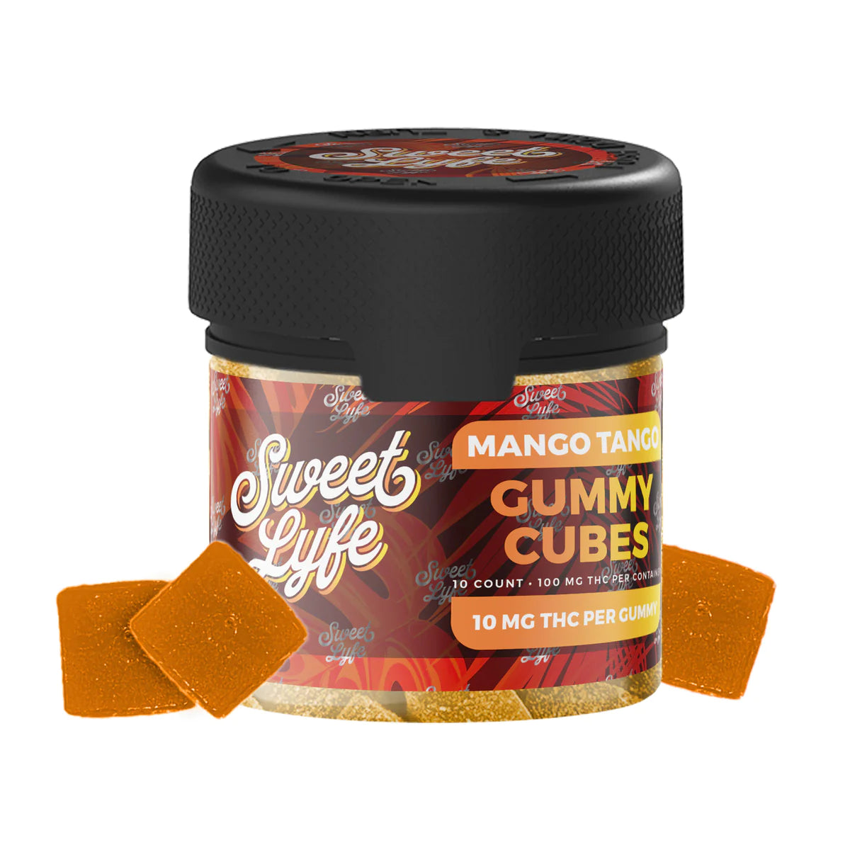 Vegan Mango Tango Gummies - 100mg D9 THC - 2oz Jar (Vegan, Lab-Tested)