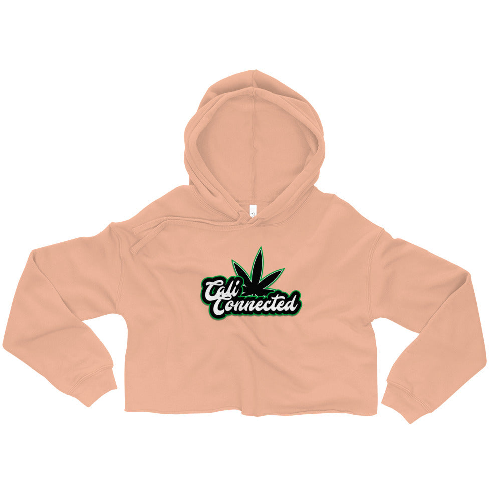 CaliConnected Pink Crop Top Hoodie