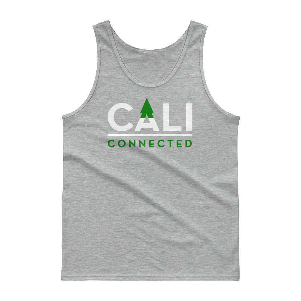 CaliConnected Men's Gray & White Tank Top