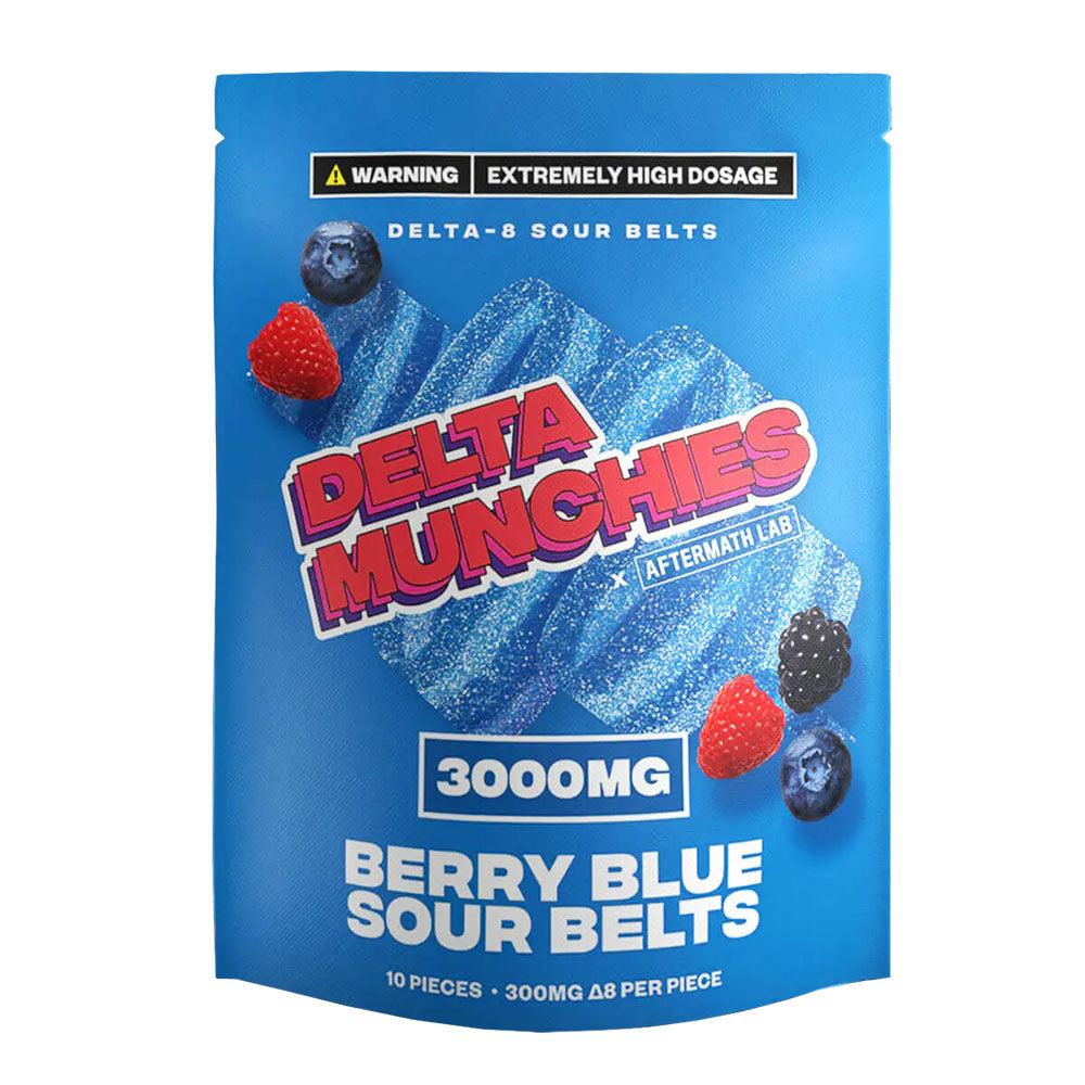 Delta Munchies D8 Sour Belts | 10 Belts | 3000mg Delta-8 THC - Emerald Ventures MN LLC