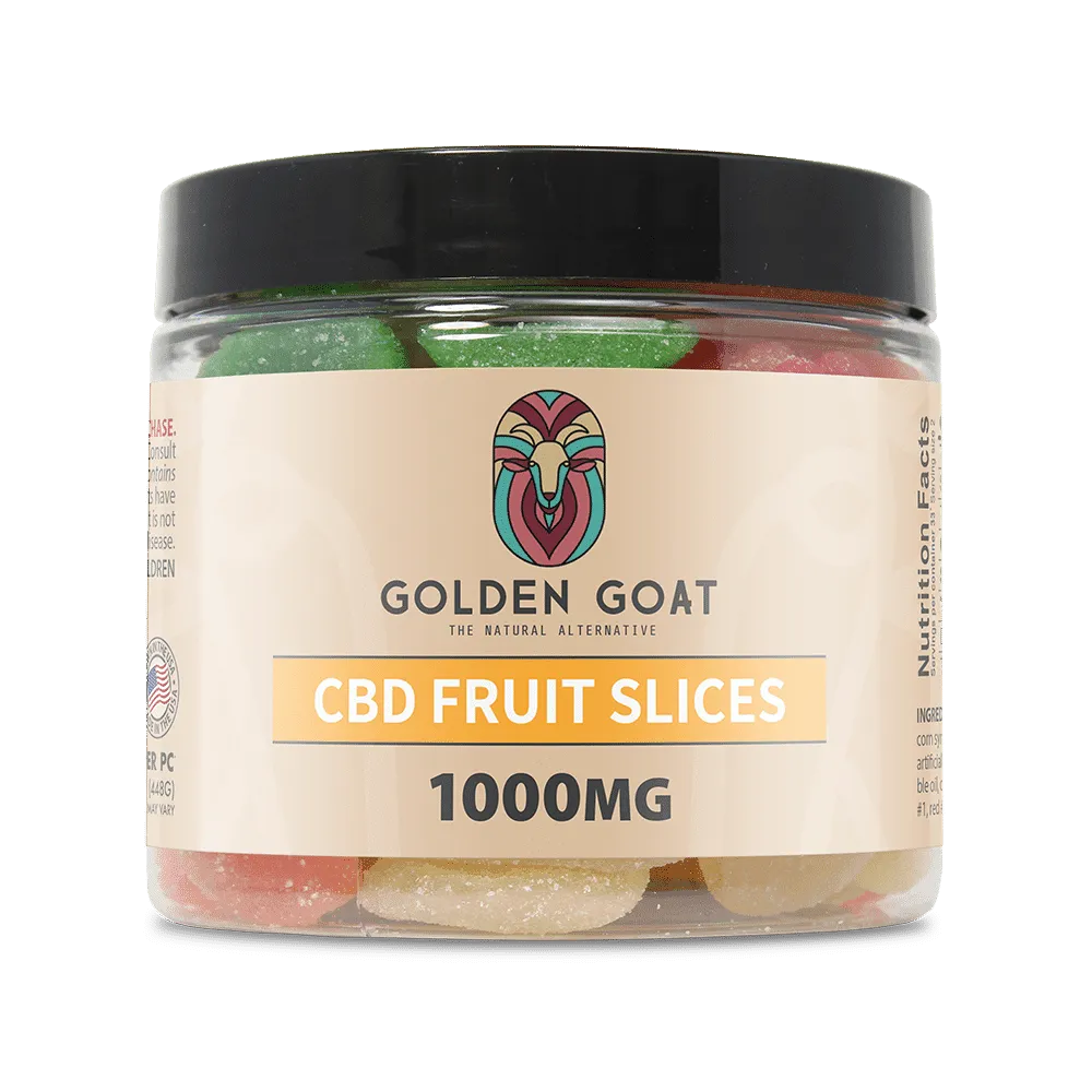 a jar of cbd fruit slices