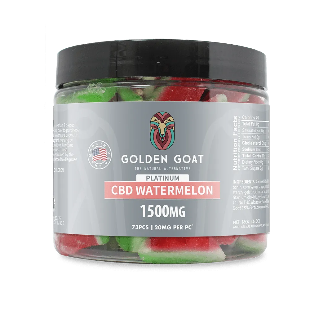 CBD Gummies 1500MG Watermelon Slices - Emerald Ventures MN LLC