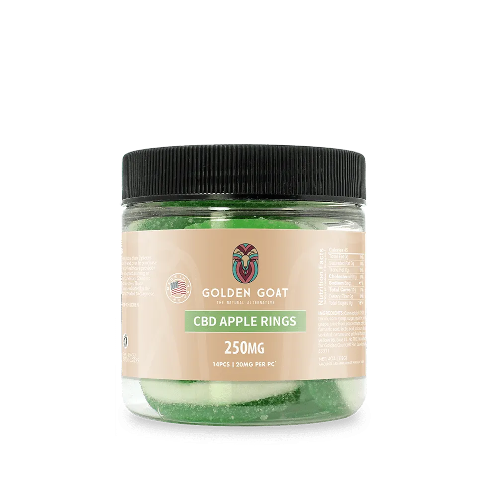 a jar of green apple rings